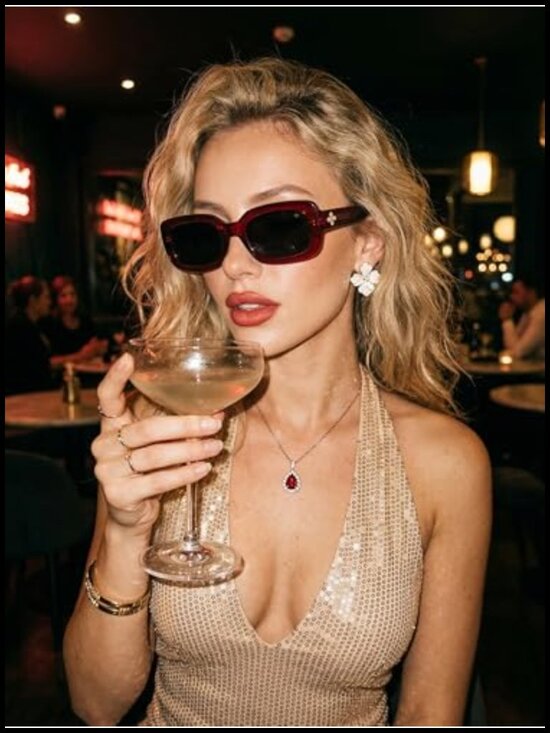 Trendy Chunky Retro Square Sunglasses with UV400 Protection main image 6